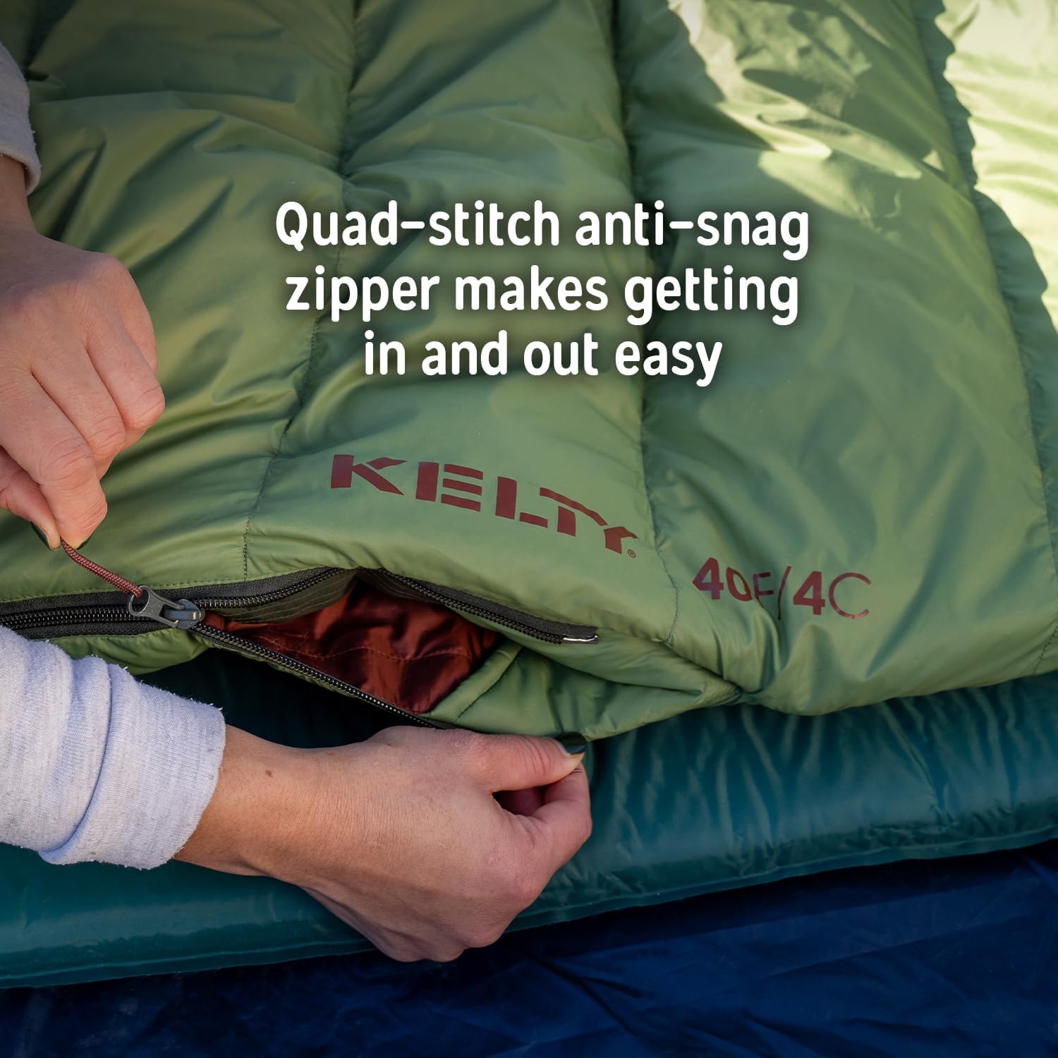 Kelty Cosmic 20 Down Mummy Sleeping Bag for Backpacking, Campers, 550 Fill Power, Recycled Fabrics with PFAS-Free DWR, Designed in Sunny Colorado, USA, 2024 Model - Image 8